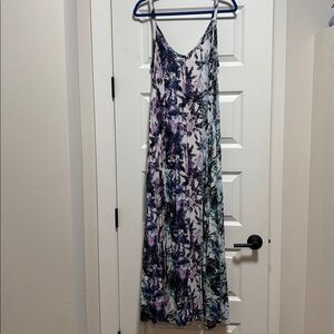 Torrid Black and Purple Palm Tree Dress